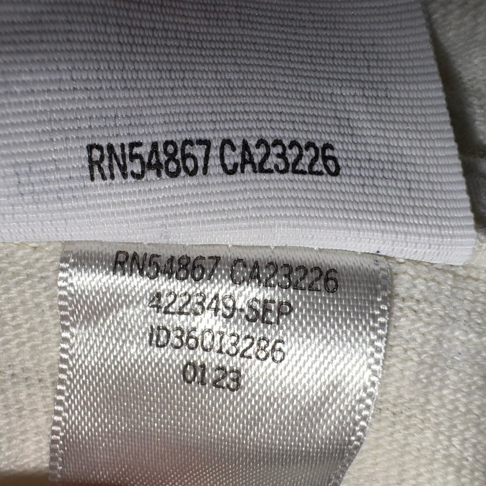 PINK Victoria's Secret Cream Cropped Zip Hoodie L Raw Hem Sweatshirt - Picture 7 of 7